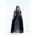 Womens Halloween Dress cosplay Witch Stamping Long Sleeve